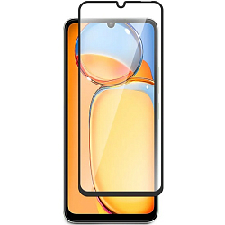 Противоударное стекло NONAME для Xiaomi Redmi 13C, SUPER-D, черной, полный клей, в техпаке