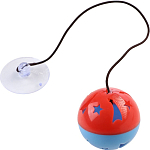 Шарик для кошек на присоске с бубенчиком "Не поймаешь", 4 см, микс цветов   9036004