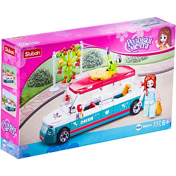 Конструктор Розовая Мечта «Пляжная машинка», 117 деталей