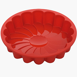 Форма для выпечки в виде цветка NADOBA, серия MILA, силиконовая, 23x23x4,5 см