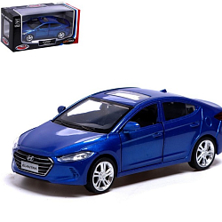 Машина металлическая HYUNDAI ELANTRA, 1:40, инерция, открываются двери, цвет синий