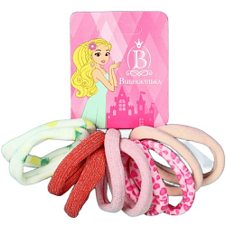 Резинки для волос «Синди», набор 10 шт., сердца блеск, 4 см 9887936