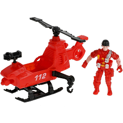Набор пожарных ИГРАЕМ ВМЕСТЕ (1 фигурка) с вертолетом, в кор.17*24,3*6,1см 1910Y144-R