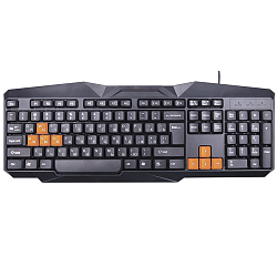 Клавиатура RITMIX RKB-152 черная/оранжевая, USB