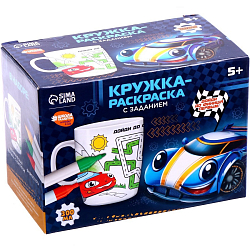 Роспись кружки фломастерами «Гонки», 300 мл