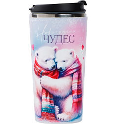 Термостакан в кожзаме SVOBODA VOLI «Новогодних чудес», 450 мл 10455244