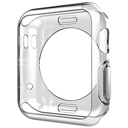 Силиконовый чехол для Apple Watch 38mm прозрачный