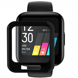 Защитная пленка ZIBELINO для Realme Watch (черный) гибридная PMMA