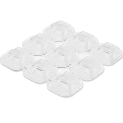 Держатель самоклеящийся для проводов и гирлянд ТУНДРА krep, 15х15 мм, 54 шт. 10065885