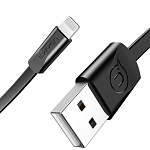 Кабель USB <--> Lightning  1.2м  USAMS US-SJ199 U2 плоский, чёрный