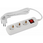 Сетевой удлинитель  1.5м ЭРА Greenline UDL-16-315-ES, белый, 3 розетки, с/з с выкл. ПВС 3x1мм2