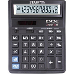 Калькулятор настольный STAFF STF-777, 12 разрядов, двойное питание, 210x165 мм, ЧЕРНЫЙ 250458