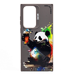 Задняя накладка SC335 для Samsung Galaxy S23 Ultra  (панда) (grey) (227955)