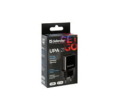 Сетевое ЗУ 2USB 2.1А DEFENDER UPA-22 черный