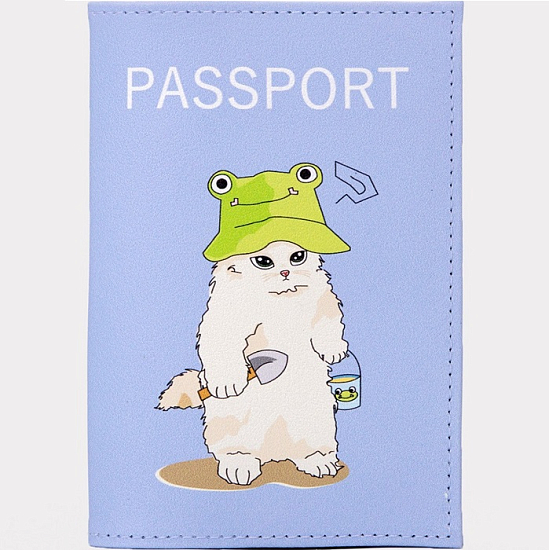 Обложка для паспорта, цвет голубой 9201106