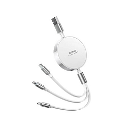 Кабель USB <--> Lightning/Type-C/microUSB  1.0м REMAX RC-C019 Mirror, белый