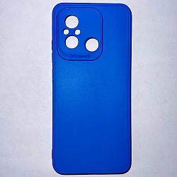 Задняя накладка Мобилис для Xiaomi Redmi 12C, синяя матовая с защитой камеры