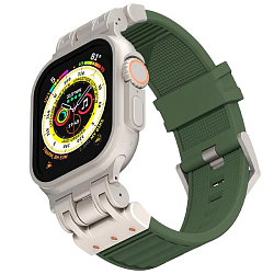 Силиконовый ремешок DEFENDER Loop для Apple Watch 42_44_45_49мм хаки