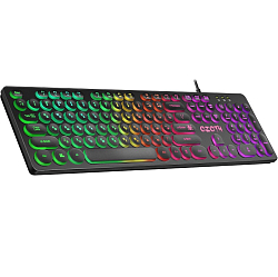 Клавиатура DEFENDER Ozoth GK-106 RU, черный, радужная, 104+FN