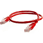 Патч-корд 0.5м Cablexpert PP6U-0.5M/R, красный, кат.6, 0.5м, литой, многожильный