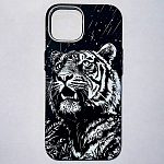 Задняя накладка LUXO Life Plus для iPhone 15 тигр белый