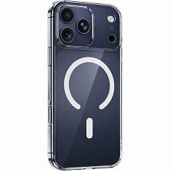 Силиконовый чехол HOCO MagSafe для iPhone 17 Pro Max прозрачный