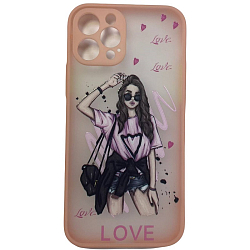 Задняя накладка NONAME для iPhone 12/12 Pro с рисунком 2 (МИКС)