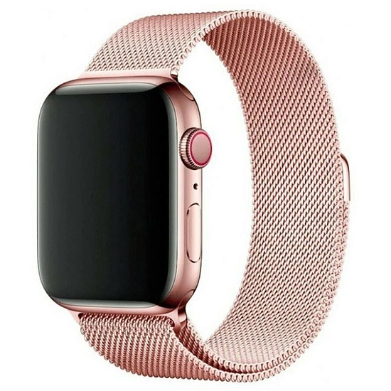 Металлический браслет на Apple Watch 42/44/45mm Розовое золото