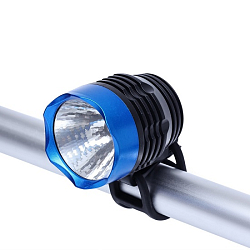 Фонарь велосипедный передний, водонепроницаемый, 1 режим, CR2032, синий   10644769