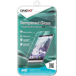 Противоударное стекло ONEXT для Huawei Y6 (2019) full glue, черное с рамкой, 0,2мм
