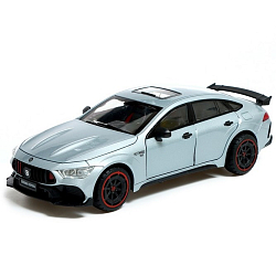 Машина металлическая «Купе», 1:24, открываются двери, капот, багажник, инерция, цвет серый