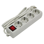 Сетевой удлинитель  2.0м ГАРНИЗОН ELB-G4-W-2, 4 евророзетки с выключателем и заземлением