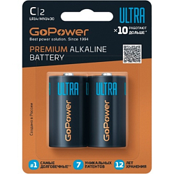 Элемент питания GoPower LR14 ULTRA BL-2 (2/12/192)