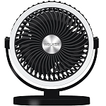 Вентилятор WALKER WFAN-70, подсветка, подвесной крючок, поворотный, рег. наклона, черный