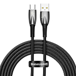 Кабель USB <--> Type-C  2.0м BASEUS CADH000501 Glimmer series черный