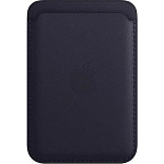 Кошелек для карт MagSafe Leather Wallet для Apple iPhone с анимацией, темно-фиолетовый