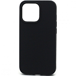 Силиконовый чехол SILICONE CASE для iPhone 14 полная защита, чёрный (не оригинал)