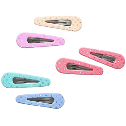 Заколки для волос "Беатрис" (набор 6 шт) блеск, 5 см, микс   9299001