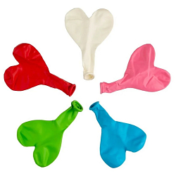 Набор воздушных шаров BEBELOT (форма - сердце, 5 шт., 28 см, разноцвет)