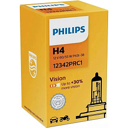 Лампа галогенная PHILIPS 12В H4 60/55Вт +30% Premium | 12342PRC   (12342C1)