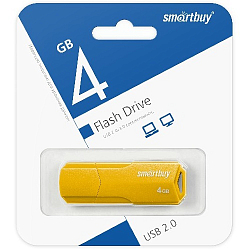 USB 4Gb SMARTBUY Clue жёлтый