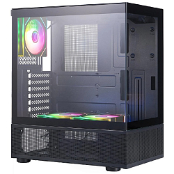 Корпус 1STPLAYER MIKU Mi7-A ARGB Black, ATX, 3x120мм ARGB fans