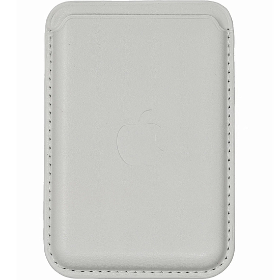 Кошелек для карт MagSafe Leather Wallet для Apple iPhone с анимацией, белый