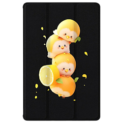 Чехол футляр-книга ZIBELINO для iPad Air 13" 2025 (M3)/Apple iPad Pro 2024 (M4)/iPad Air 2024 (M2) 13.0'' (черный) 8015 ПТИЧКИ АПЕЛЬСИНКИ