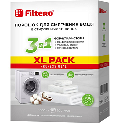 Порошок для смягчения воды FILTERO XL PACK средство для СМ (Россия), 1000 г, Арт.922