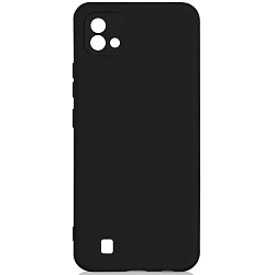 Силиконовый чехол DF для Realme C11 (2021) DF rmOriginal-10 (black) с микрофиброй