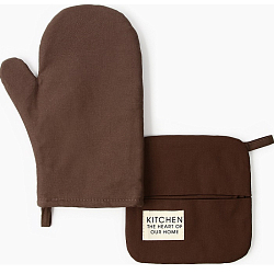 Набор кухонных прихваток Этель Kitchen, цвет. коричневый 7866008