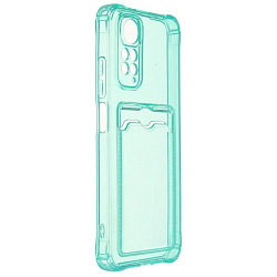 Задняя накладка ZIBELINO Silicone Card Holder Case для Xiaomi Poco X3 (мятный) защита камеры