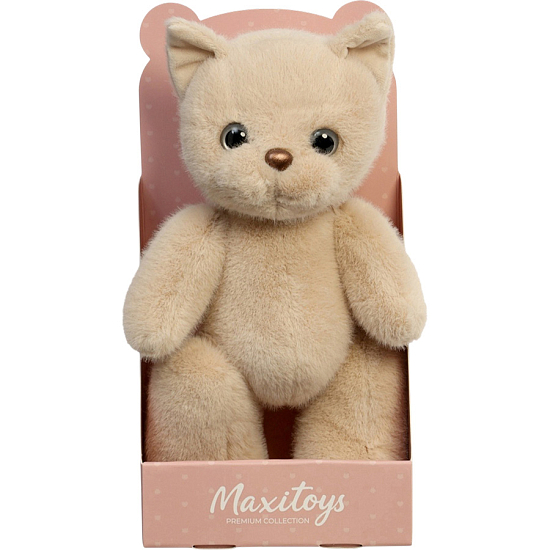 Мягкая игрушка MaxiToys «Котик», бежевый, 20 см 10941692