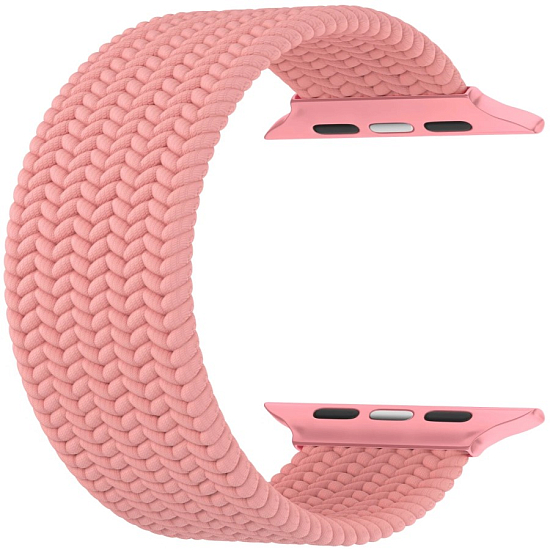 Плетеный ремешок NONAME для Apple Watch 38/40мм розовый